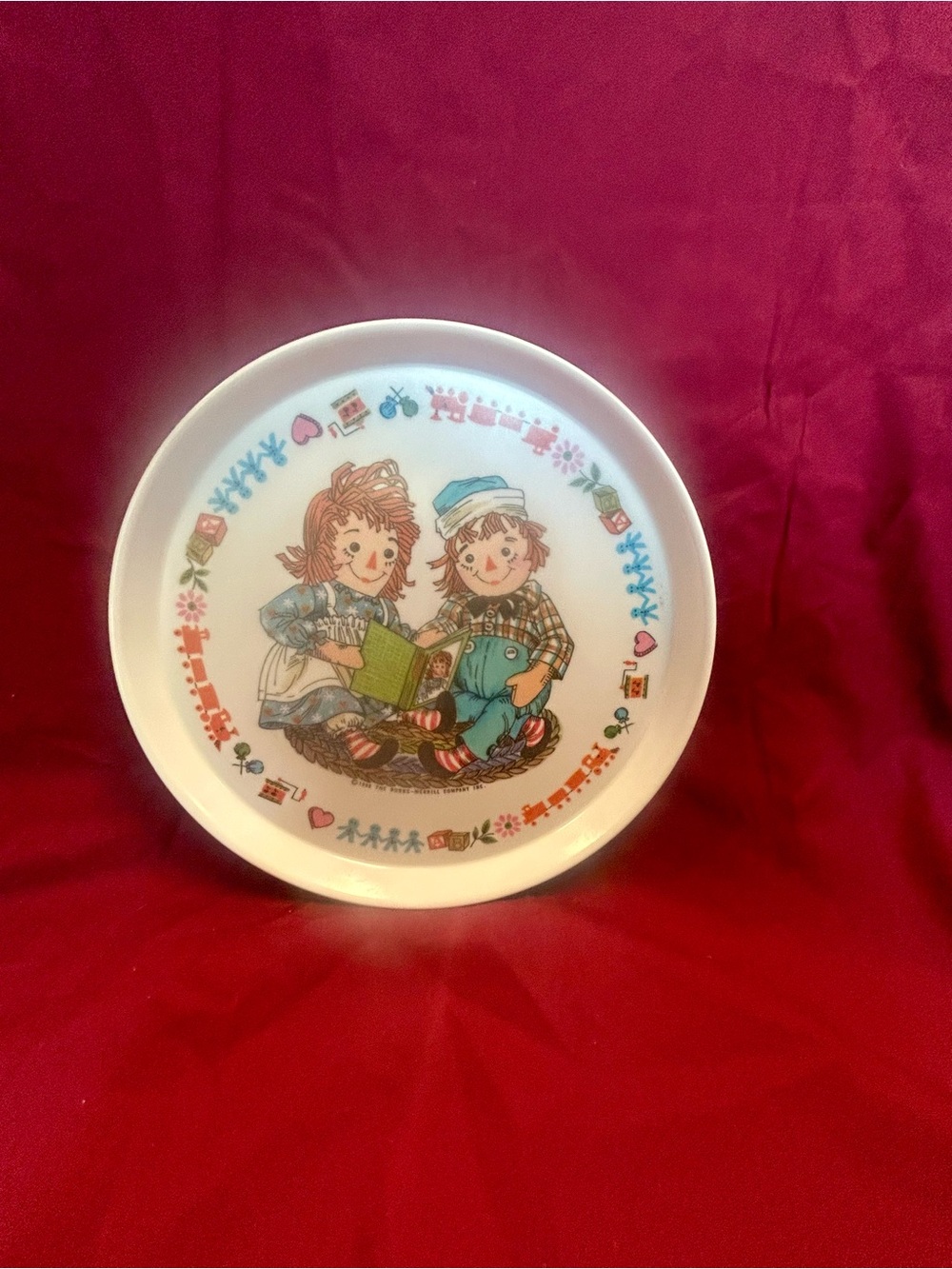 Vintage Oneida Deluxe Melamine Raggedy Ann & Andy Plate